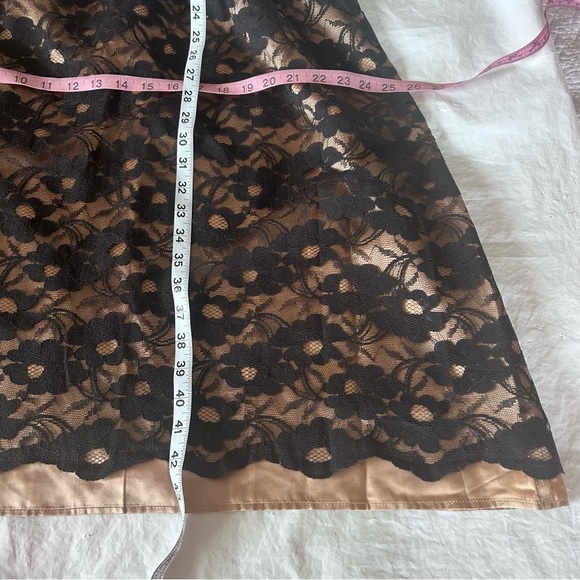 Vintage 90s Y2K Black Lace Satin Dress size M - Picture 12 of 13